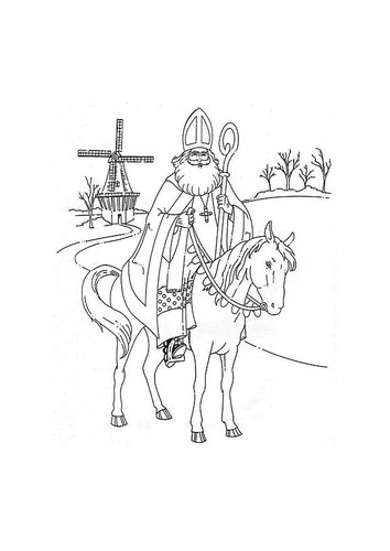 Santa en su caballo