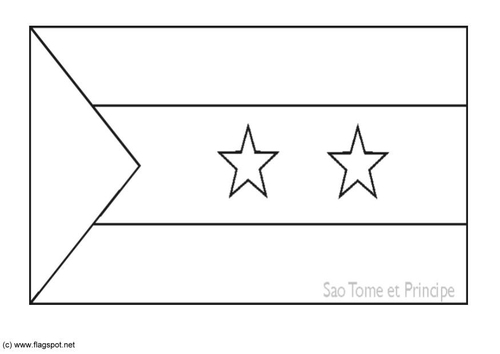 Dibujo para colorear Santoo Tomé y Príncipe