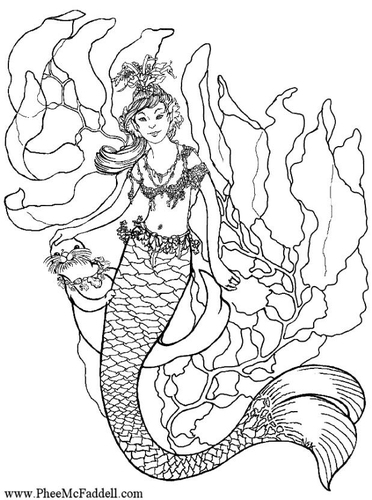 Sirena en el agua