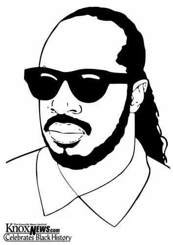 Dibujo para colorear Stevie Wonder