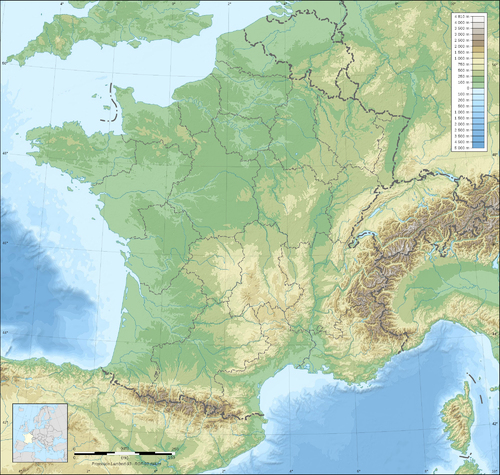 Imagen topografía de Francia