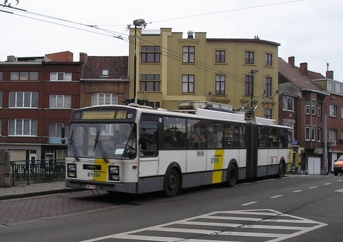 Trolebús en Gent, Bélgica