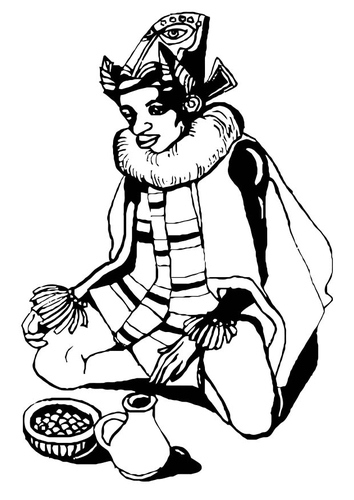 Dibujo para colorear Vestimenta típica africana