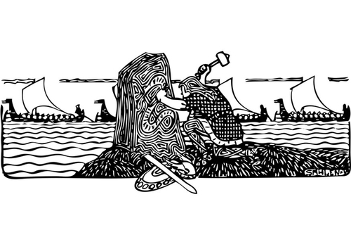 Dibujo para colorear vikingos