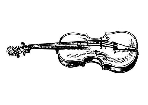 Dibujo para colorear Violín