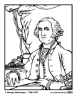 Dibujo para colorear 01 George Washington