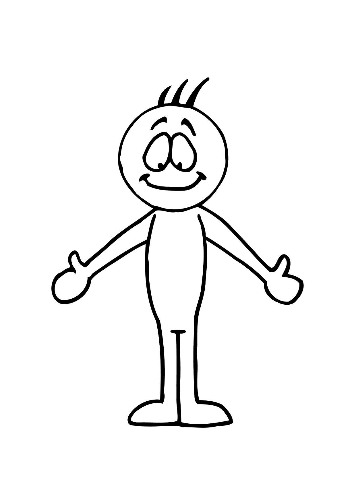 Dibujo para colorear 04b. Delgado - Dibujos Para Imprimir Gratis - Img
