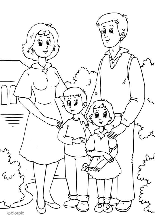 Dibujo para colorear 1. familia - Dibujos Para Imprimir Gratis - Img 25989