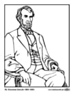 Dibujo para colorear 16 Abraham Lincoln