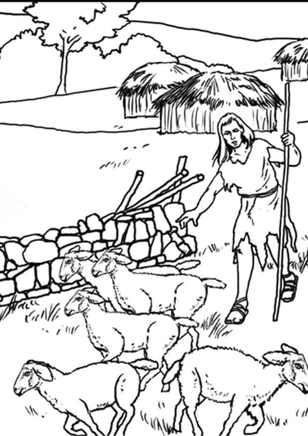 Dibujo para colorear 1b pastores