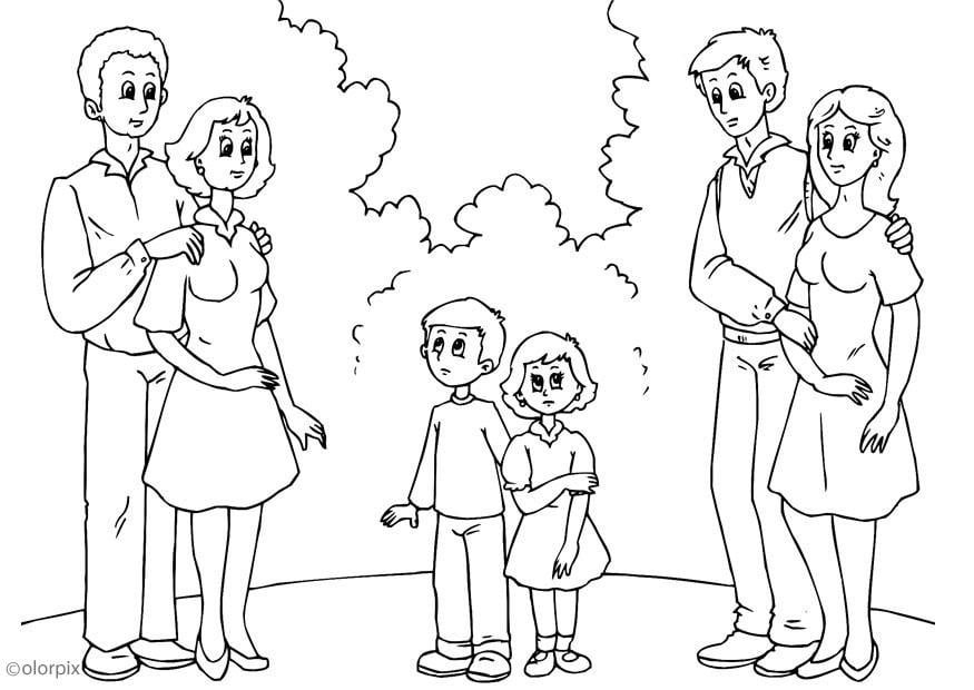 Dibujo para colorear 3. padres con nueva pareja - Dibujos Para Imprimir  Gratis - Img 25993