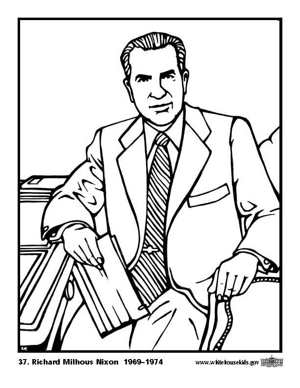 Dibujo para colorear 37 Richard Milhous Nixon