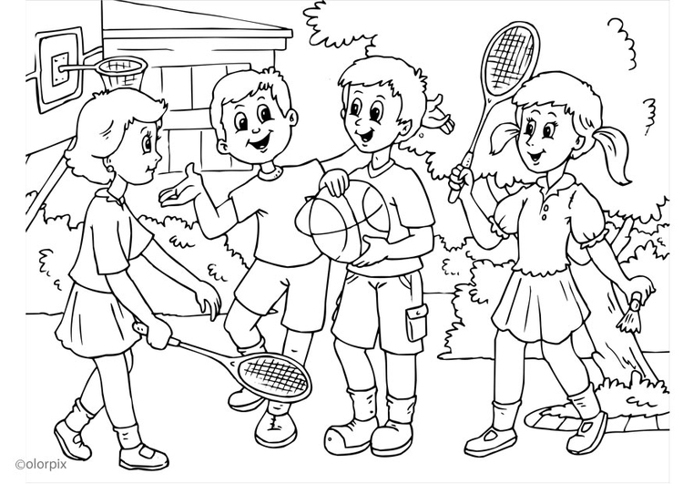 Dibujo para colorear a01 amistad Dibujos Para Imprimir