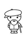 Dibujo para colorear abuelo