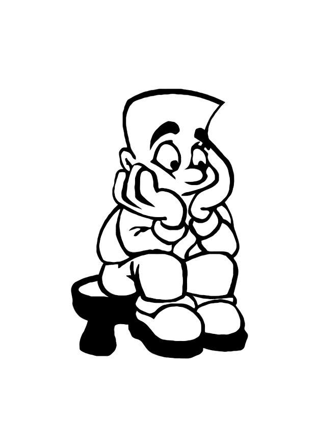 Dibujo para colorear Aburrimiento - Dibujos Para Imprimir Gratis - Img