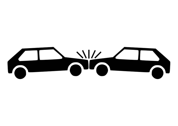 Dibujo para colorear accidente de carretera