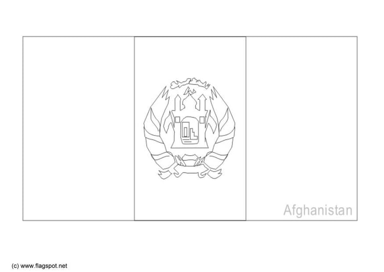 Dibujo para colorear AfganistÃ¡n