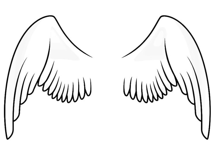 Dibujo para colorear alas