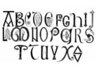 Dibujo para colorear Alfabeto anglosajÃ³n de los siglos XVIII y IX
