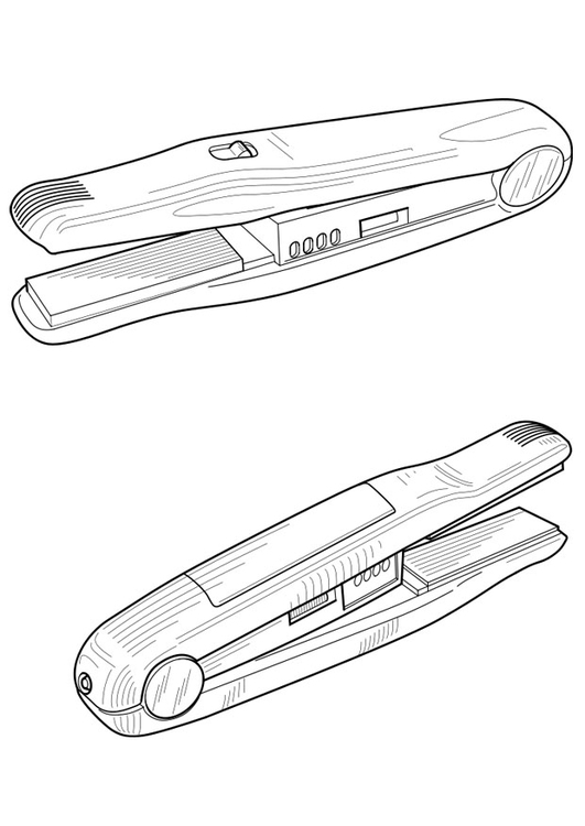 Dibujo para colorear alisador de pelo