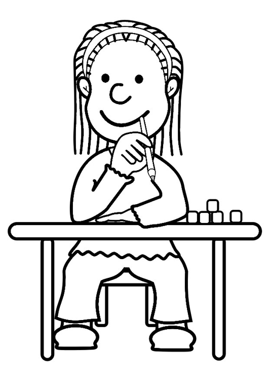 Dibujo para colorear alumno