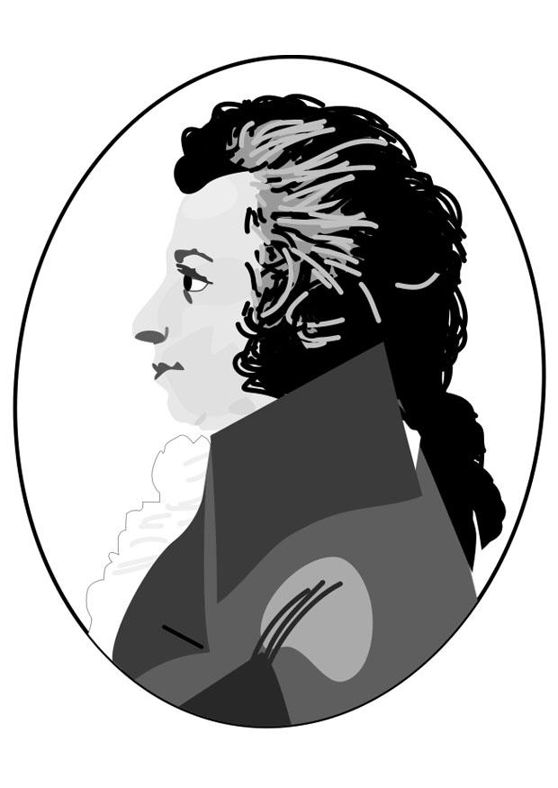 Dibujo para colorear Amadeus Mozart 