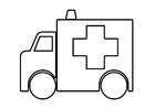 Dibujo para colorear ambulancia