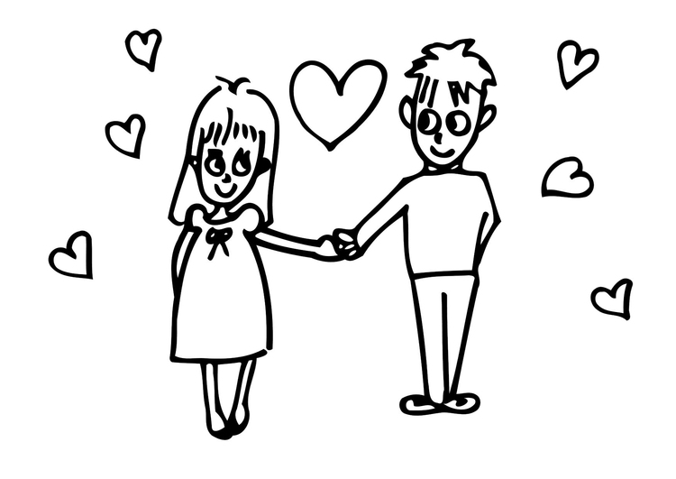 Dibujo para colorear amor