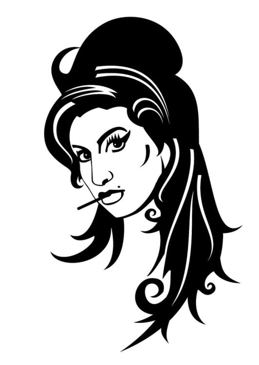 Dibujo para colorear Amy Winehouse - Dibujos Para Imprimir Gratis - Img  24697