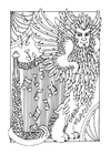 dibujo-para-colorear animal fantástico