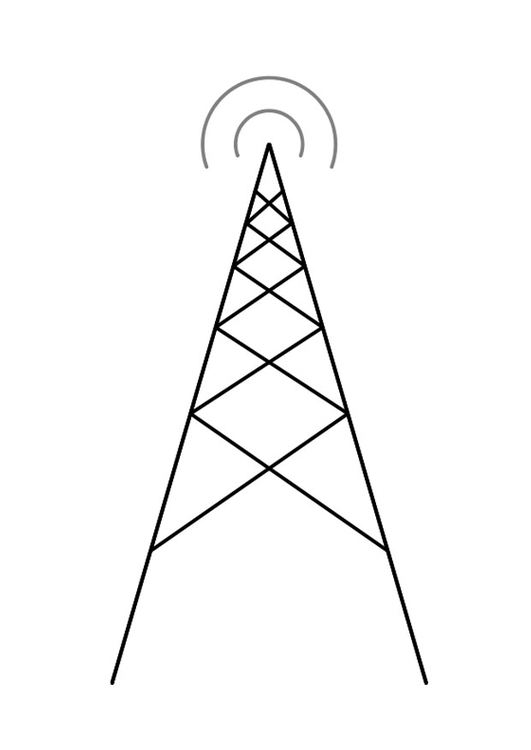 Dibujo para colorear antena 