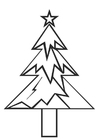 Dibujo para colorear Ã¡rbol de navidad con estrella de navidad