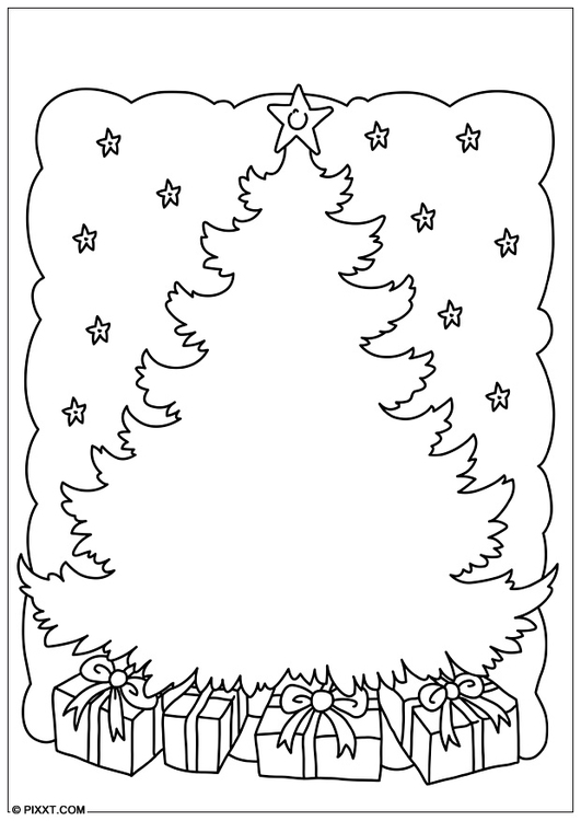 Dibujo para colorear Ã¡rbol de Navidad