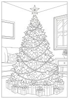 Árbol de Navidad en la sala de estar