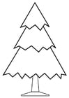 Dibujo para colorear Ã¡rbol de Navidad