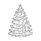 Dibujo para colorear Ã¡rbol de navidad