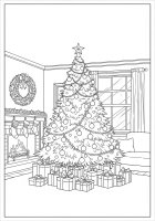 Dibujo para colorear Ã¡rbol de navidad
