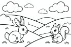 ardilla y conejo