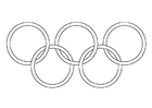 Dibujos para colorear Aros olímpicos