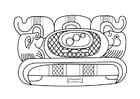 Dibujos para colorear arte maya 