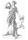 Dibujos para colorear Artemis, diosa de la mitología griega