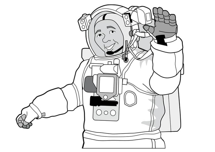 Dibujo para colorear astronauta