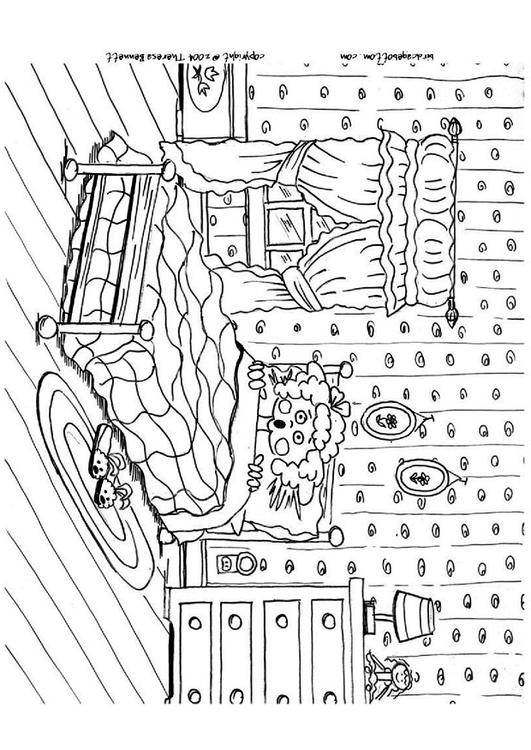 Asustado en la cama, pesadilla