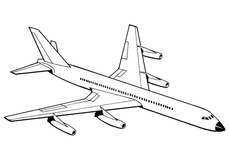 Dibujo para colorear aviÃ³n