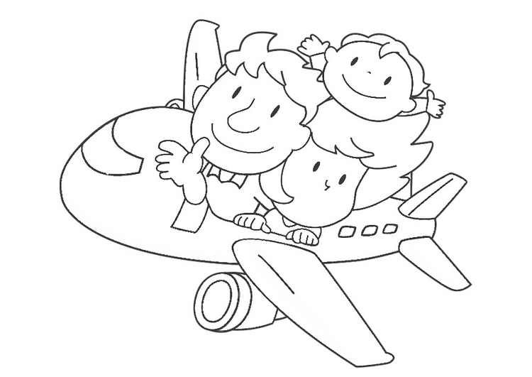 Dibujo para colorear avion