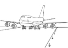 dibujo-para-colorear Avión 747