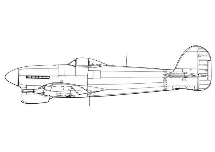 Dibujo para colorear AviÃ³n tempest 