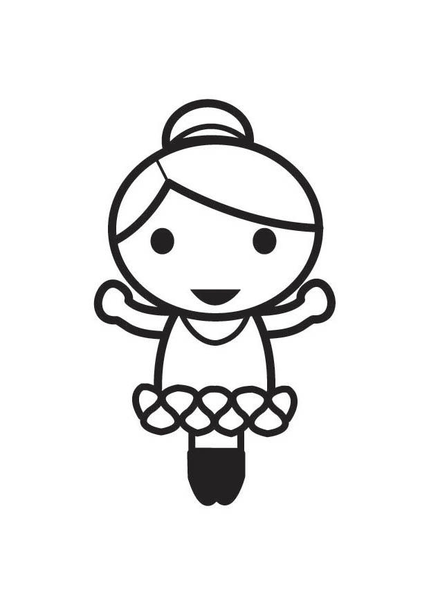 Dibujo para colorear bailarina - Dibujos Para Imprimir Gratis - Img 18274