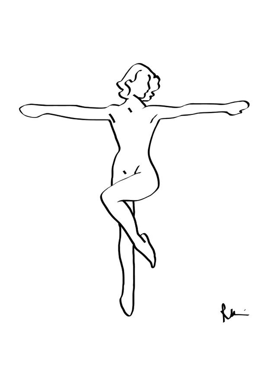 Dibujo para colorear Bailarina