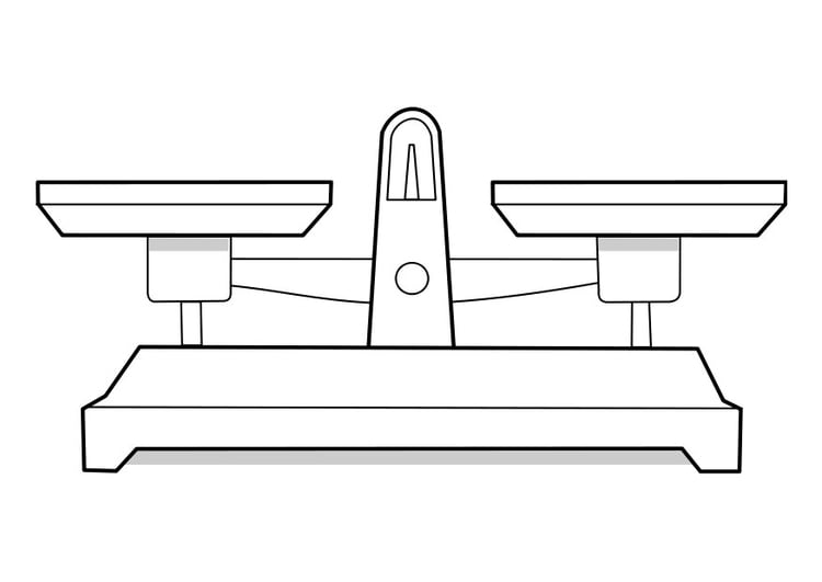 Dibujo para colorear balanza